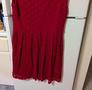 Studio Vibrant Red Lace Dress